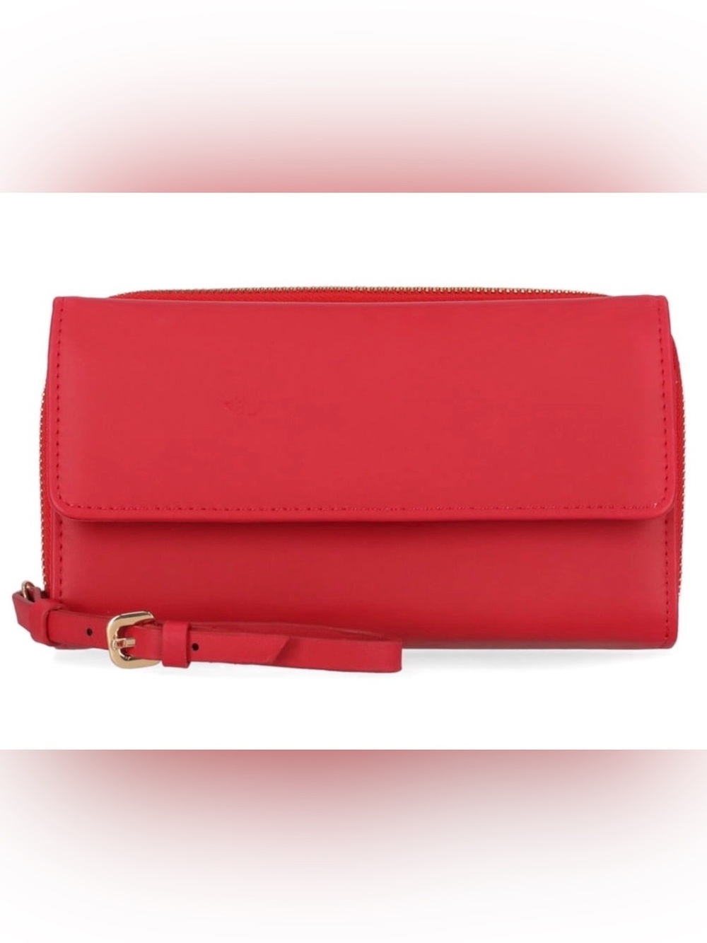 Time and Tru Women's Ainsley Bulk Clutch, Solid Red NWT